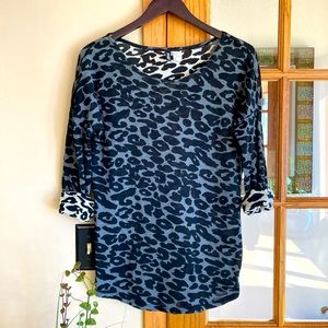 H&M leopard print sweatshirt sweater top